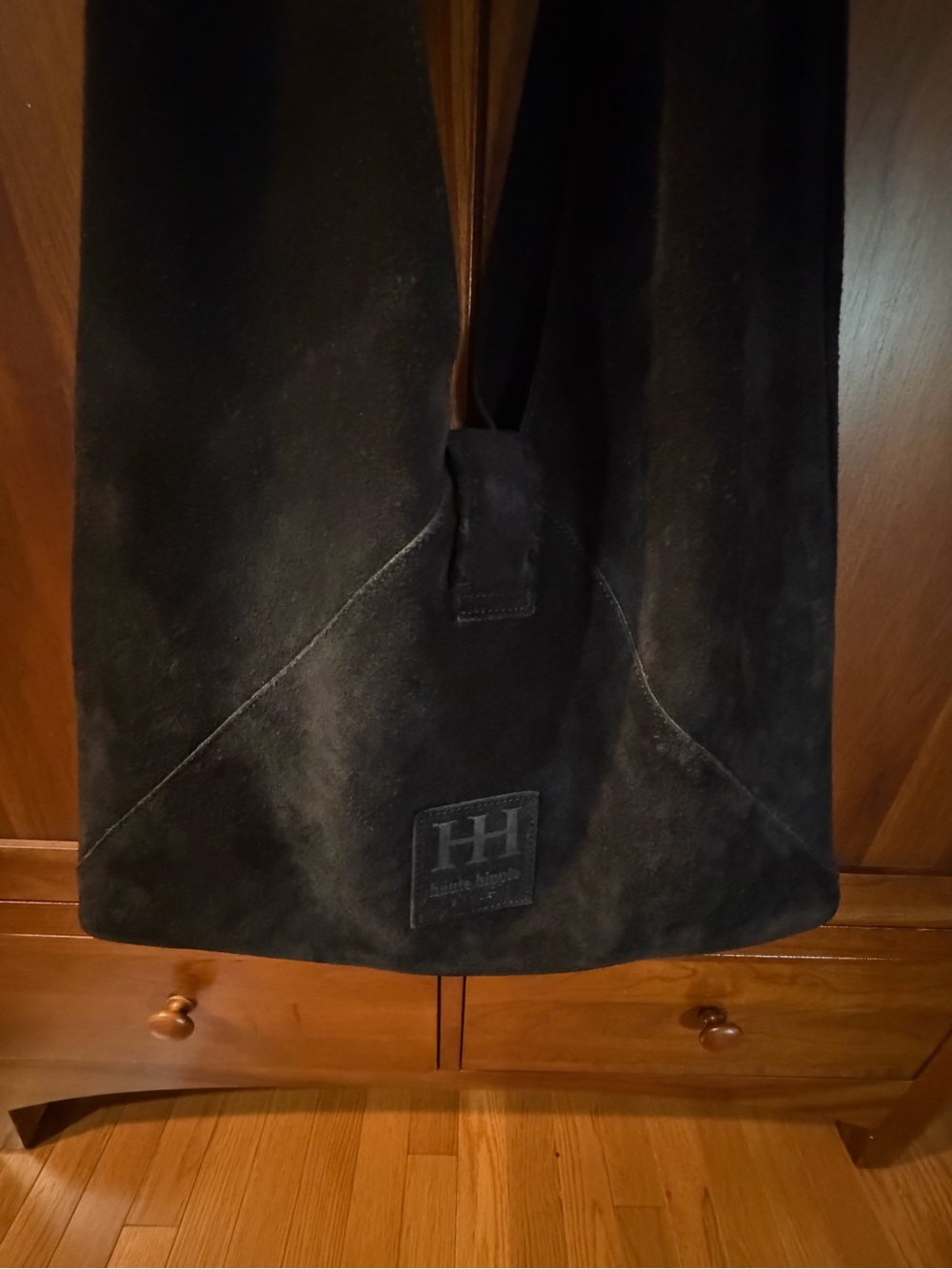 Haute Hippie Black Suede Hobo Bag - Picture 2 of 4